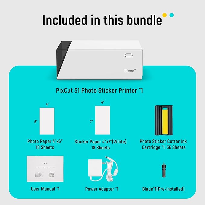 Liene PixCut S1 Color Sticker Printer & Cutting Machine - Image 11