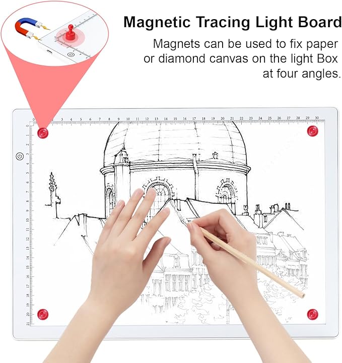 Zocelight A4 Light Box for tracing, Ultra-Thin Magnetic led Light pad for - Image 5