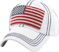 KBETHOS Flag USA America Military Thin Blue Line Thin Red Line Vintage Distressed Baseball Cap Dad Hat Unisex Adjustable…