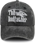 The Rodfather Pugfather Dogfather Grilfather Hats for Men, Adjustable Embroidered Dad Baseball Cap