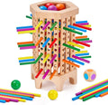 Montessori Game Wooden Board Game, 36 Colorful Wooden Sticks Dice Game by Unknown