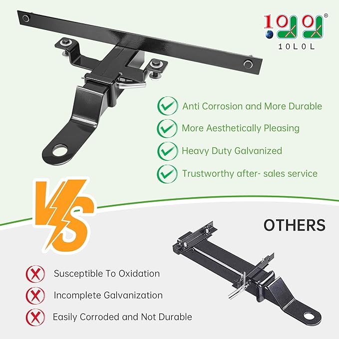 10L0L Golf Cart Bumper Trailer Hitch Suitable for Club Car DS Models,Trailer Hitch Fit for Golf Cart Backseat Footrest