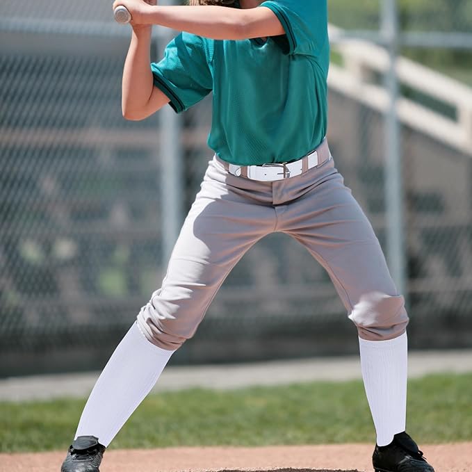Dxhycc Youth Baseball Socks and Belt Combo Set Softball Baseball Socks and Elastic Waist Belt for Youth Boys Girls
