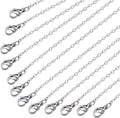 Wholesale 12 PCS Genuine Stainless Steel Fine Cable Chain Necklace Chains Bulk by ALEXCRAFT
