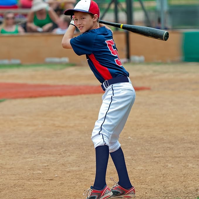 Haysandy Baseball or Softball Sock and Belt Combo Set 3 Football Baseball Socks with Softball Belt for Youth Boys Kids