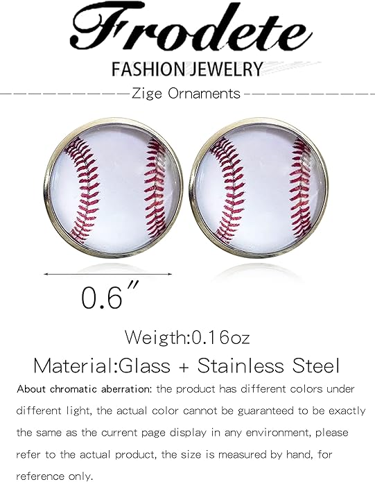 Baseball Earrings for Women Baseball Mom Accessories Essentials Game Day Fan Gifts Lightweight Sports Stud Earrings Jewelry Game Day Shirts Women