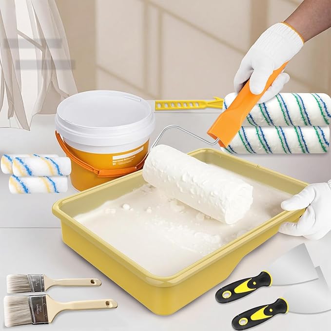 Paint Roller Kit with Extension Pole, Paint Brushes Set - Image 6