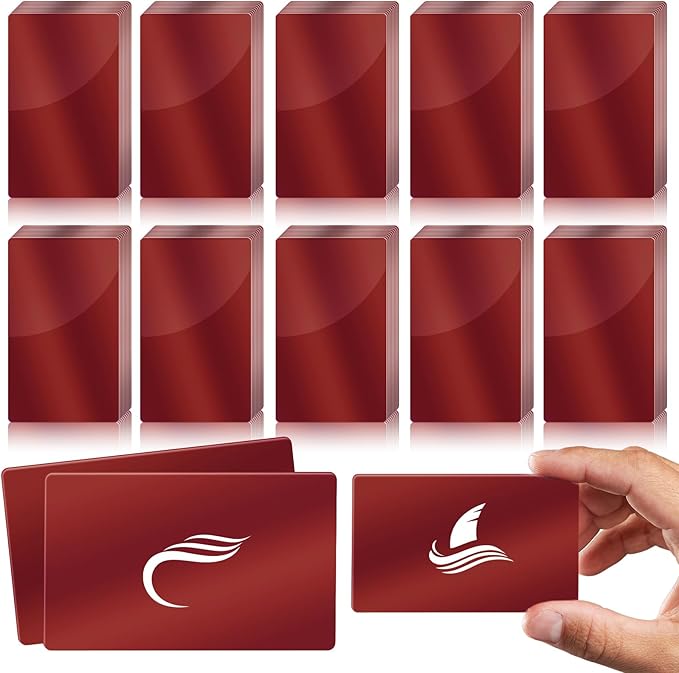 weparmeety 100 Pcs Metal Engraving Blanks Aluminum Sheet Laser Engraving by weparmeety