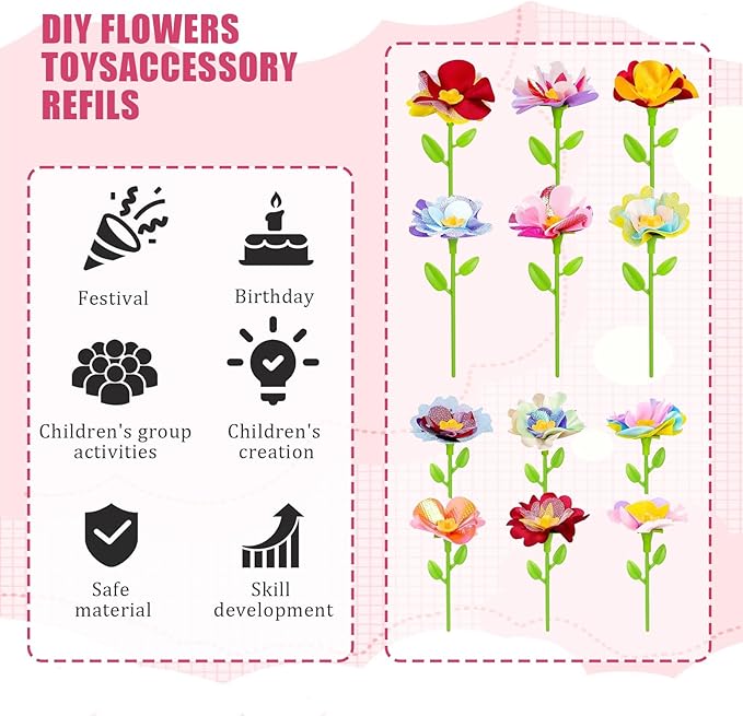 DIY Fabric Flower Bouquet Toy Accessories | Floral Art Craft Materials - Image 3
