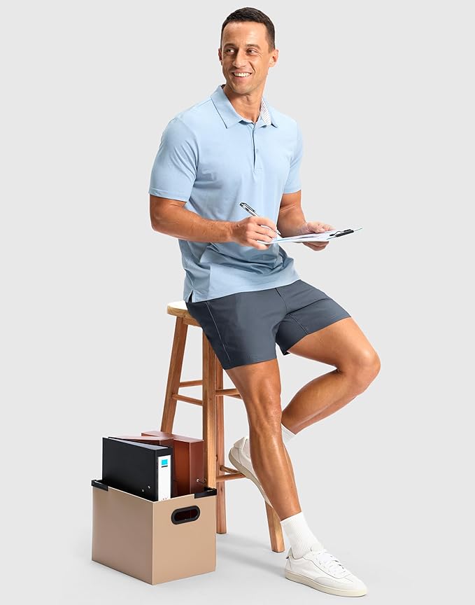 G Gradual Men's Golf Dress Shorts 5"/ 7"/ 9" Stretch Casual Work Flat Front Shorts for Men with 3 Pockets Quick Dry