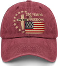 US 250 Years Freedoms 1776-2026 250th Birthday Embroidered Hats Garde Cap for Him