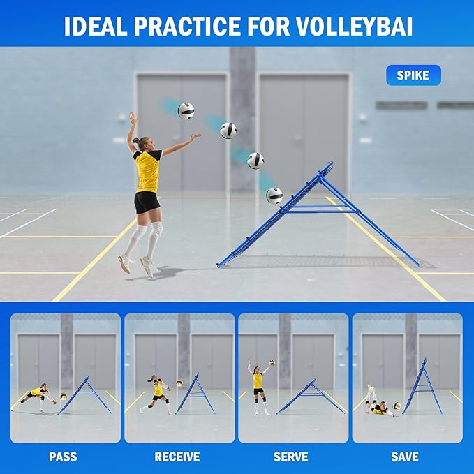 Volleyball Baseball Rebounder Net, Softball Rebounder Pitchback Net Quick Adjustments, Quick Adjustments Lacrosse Bounce Back Practice Equipment, Ideal for Outdoor Indoor and Backyard Training