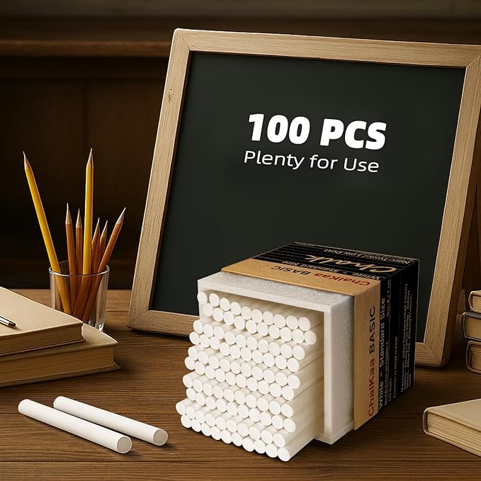Dustless White Chalk 100PCS, Non-Toxic Classroom Chalks - Image 7