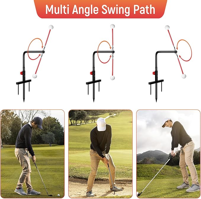 Golf Swing Trainer, Golf Training Aid, Durable Metal Practice Golf Swing Training Aid, Golf Practice Equipment, Golf Swing Trainers, Golf Accessories for Gift, Golf Gifts for Men