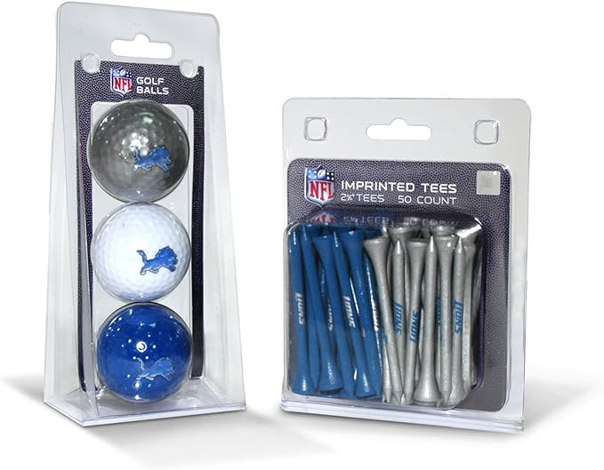 Team Golf NFL Kansas City Chiefs 3 Golf Balls and 50 Golf Tees Logo Imprinted Golf Balls (3 Count) & 2-3/4" Regulation Golf Tees (50 Count), Multi Colored