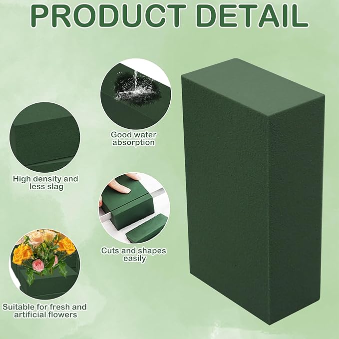 CANIPHA 30Pieces Floral Foam Blocks, Flower Foam Blocks Florist Foam Dry Foam - Image 4