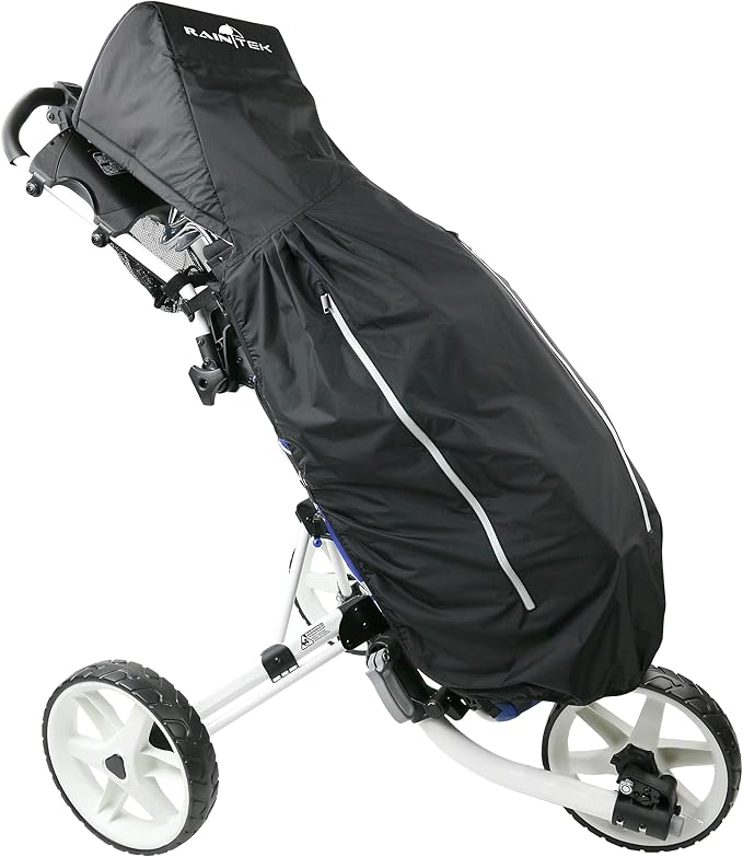 RainTek, Waterproof Golf Bag Rain Protection Cover with Hood, For Golf Push Carts, Golf Cart Accessories, Made to Keep Your Golf Gear Dry
