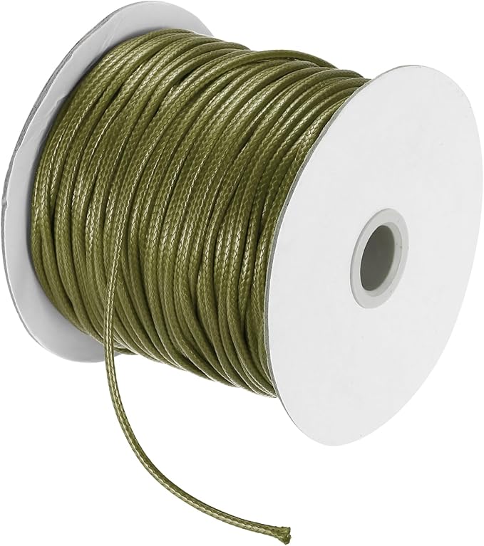 MECCANIXITY Waxed Cord 2.5mm Waxed Polyester Cord 87 Yard Wax String by MECCANIXITY