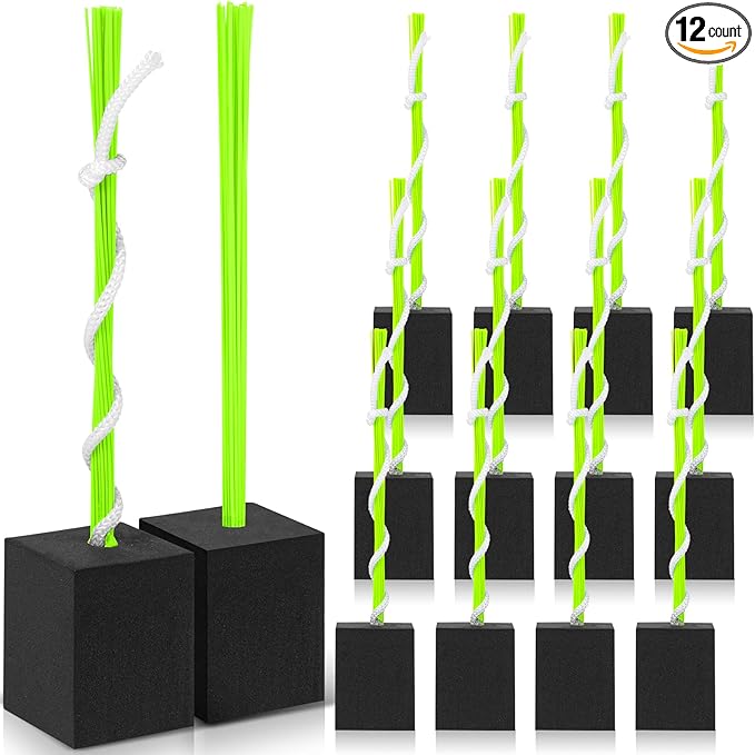 Shappy 12 Pieces Baseball Base Plugs with Tassel Heavy Duty Anchor Plugs for Baseball Field and Softball Accessories