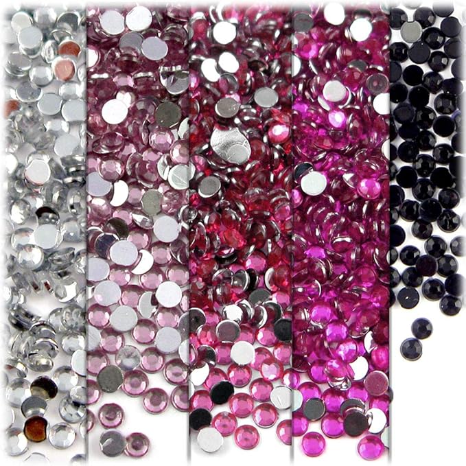 The Crafts Outlet 5-PK Set, Round 3mm Rhinestones - Image 2