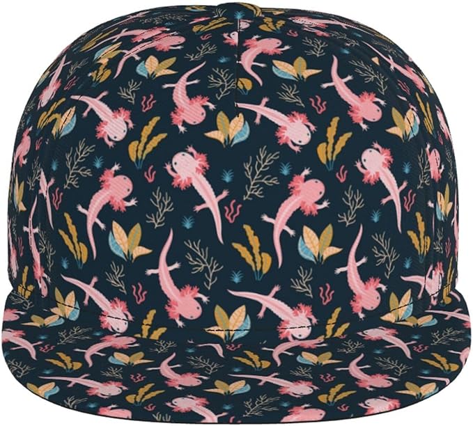 Fashion Snapback Hat for Men Women, Hip Hop Style Baseball Cap Flat Bill Hats Adjustable Trucker Sun Hat