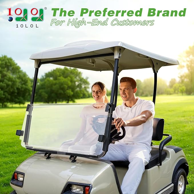 10L0L Golf Cart Windshield for Yamaha G22 (2003-2006) Models Gas or Electric Golf Cart (Clear/Tinted)