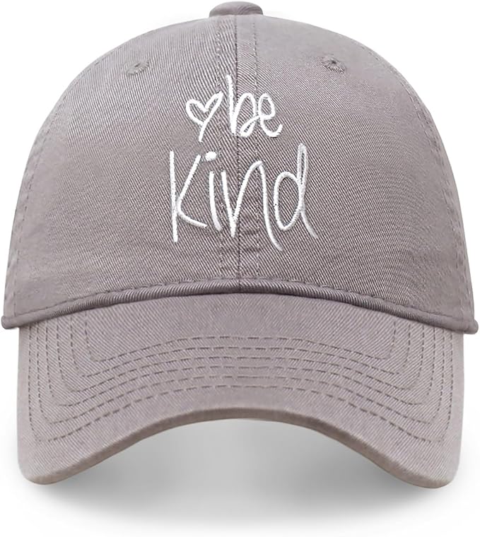 CHOK.LIDS Be Kind Trendy Womens Baseball Cap Unisex Fashion Cotton Polo Style Fun Inspirational Saying Seasonal Headwear