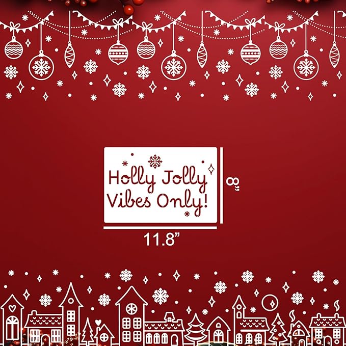 Christmas Stencils for Window Glass Large Christmas Stencils for Crafts - Image 2