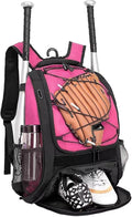 DAFISKY Baseball Bag Softball Backpack - Youth Adult T Ball Bat Equipment Bag with Bat Helmet Holders, Shoe Compartment
