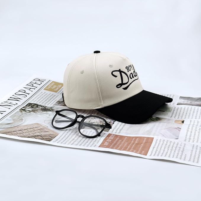 Embroidered Baseball Cap, Cotton Dad Hat, Fun & Heartfelt Stitching, Adjustable Casual Outdoor Hat for Men Women