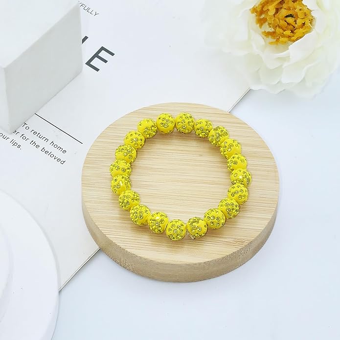 Baseball Bracelet for Women Men Baseball Mom Accessories Essentials Stuff Sparking Bead Bracelet Jewelry Baseballs Sport Fan Bracelet for Sports Game Team