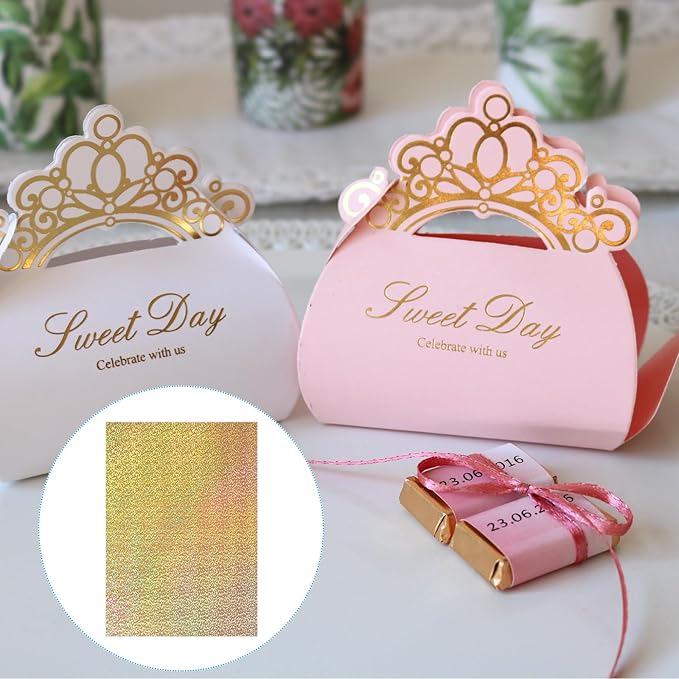 PATIKIL 11.7x8.3" Hot Stamping Foil Paper Sheet, 20 Sheets A4 Heat Transfer Hot - Image 5