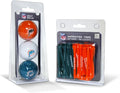 Team Golf NFL Kansas City Chiefs 3 Golf Balls and 50 Golf Tees Logo Imprinted Golf Balls (3 Count) & 2-3/4" Regulation Golf Tees (50 Count), Multi Colored