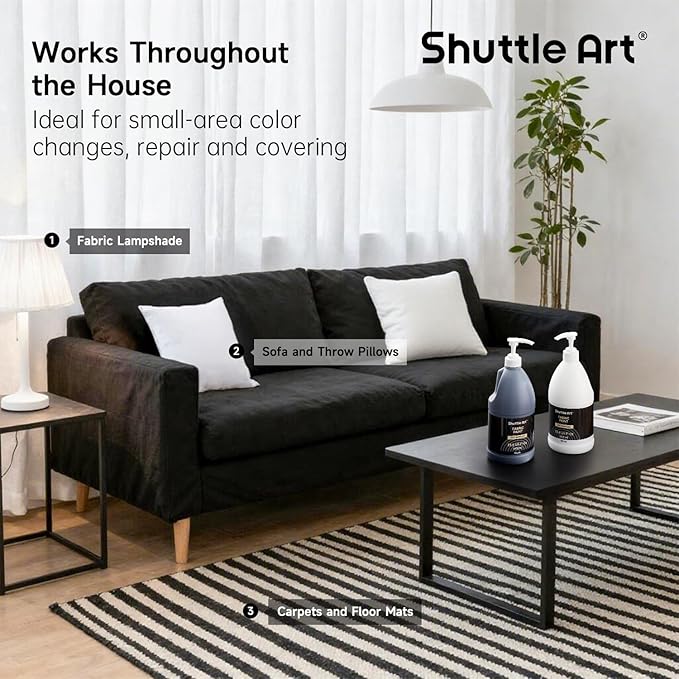 Shuttle Art White Fabric Paint, 33.8 oz Large Bottle - Image 6