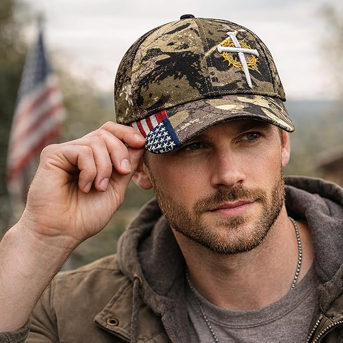 Christian Hats for Men,Cross Hats for Men,Jesus hat,Christian Religious Gifts for Birthday/Christmas