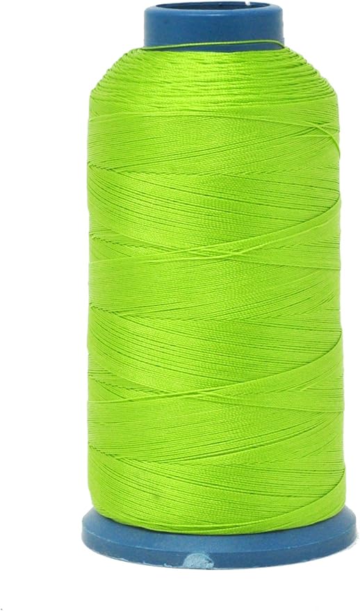 Mandala Crafts Bonded Nylon Thread Lime Green Heavy Duty Sewing Threads by MandalaCrafts