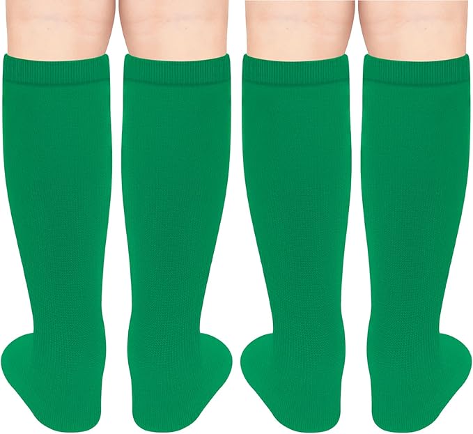 Sarfel Kids Soccer Socks Toddler Soccer Socks Girls Boys Soccer Socks Kids Tube Socks with Stripes Toddler Knee High Socks