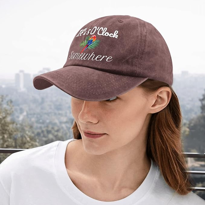 Jimmy Music Buffett Accessories Hats Its 5 Oclock Some Where Baseball Cap Mom Hat Pigment Black Womens Bucket