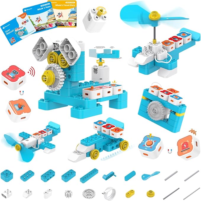 WhalesBot A1 Coding Toy for Kids, Building Block Robot, Fun STEM Toy by WhalesBot