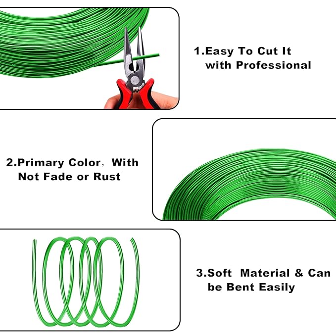 3mm Aluminum Craft Wire, 50 Feet 9 Gauge Bendable Anodized Metal Wire - Image 4