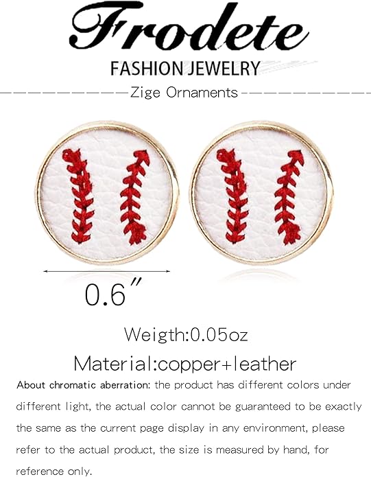 Baseball Earrings for Women Baseball Mom Accessories Essentials Game Day Fan Gifts Lightweight Sports Stud Earrings Jewelry Game Day Shirts Women