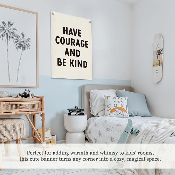 Inspirational Wall Decor Have Courage and Be Kind Positive Motivational Linen - Image 4