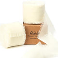 Ribbli Chiffon 1-1/2 inch x 20 Yard Handmade Fringe Cream Ivory Silk Ribbon by Ribbli