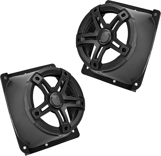 SAUTVS 6.5" Under Dash Kick Speaker Pod Brackets for Yamaha G14 G16 G19 G20 G22 Accessories, Front Kick Loudspeaker Mount for Yamaha G14-G22 Standard Golf Cart, Support 6.5" Speaker Devices, 2PCS