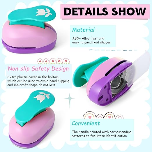CHENGU 16 Pcs Craft Holes Punch Paper Punchers Scrapbook Punches - Image 3