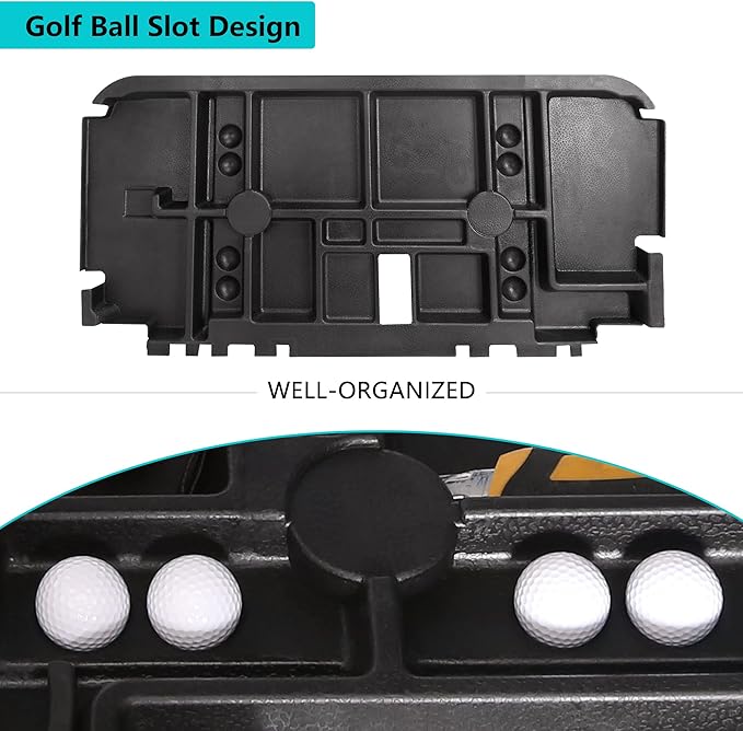 10L0L Golf Cart Under Seat Storage Tray for EZGO RXV TXT Club Car DS Precedent Electric Vehicle with Original Trojan Battery Underseat Organizer Container Holder Plate
