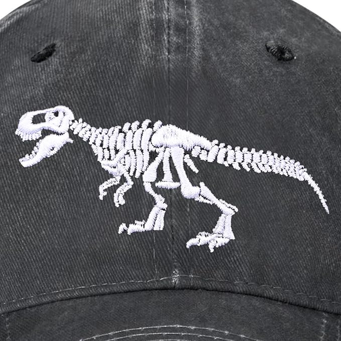 Embroidered Baseball Cap for Women Men Vintage Adjustable Washed Distressed Denim Baseball Hat
