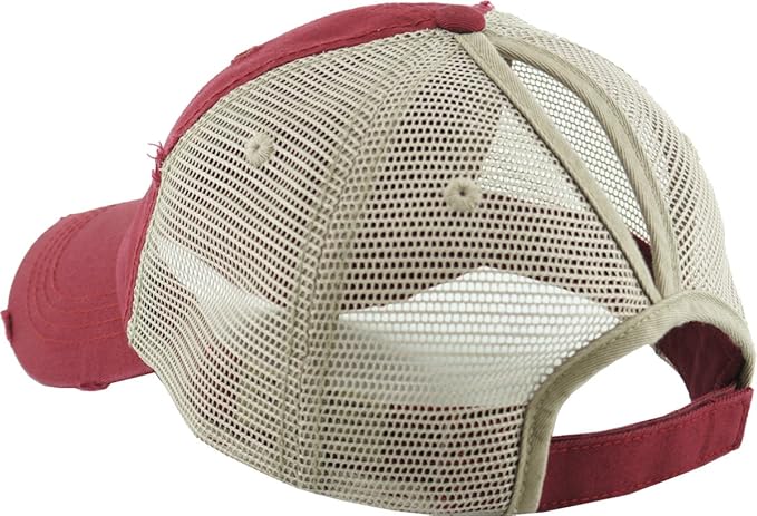 Classic Plain Ponytail Messy High Bun Headwear Adjustable Cotton Trucker Mesh Glitter Hat Baseball Cap