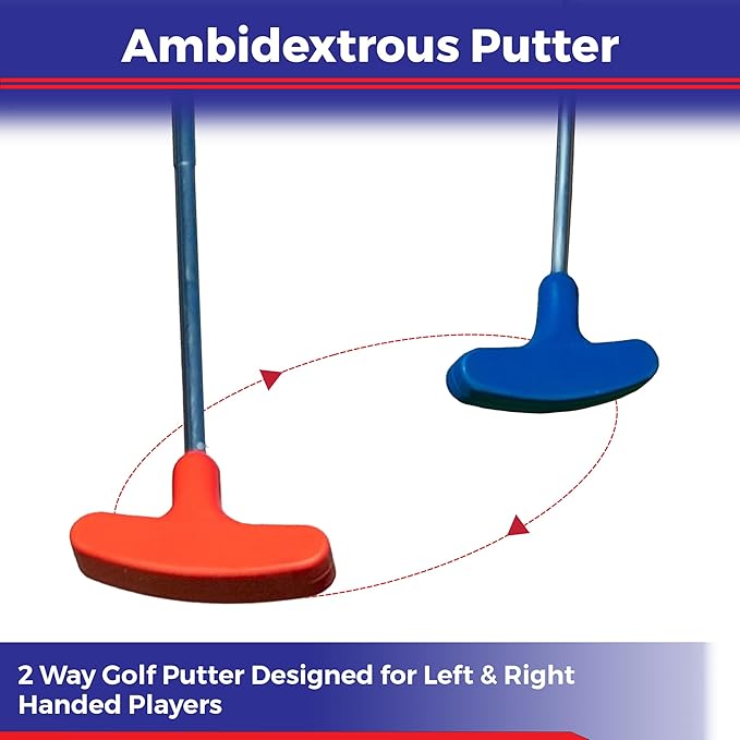 PutterBall Golf Accessories Set – Includes 2 Premium Putters & 2 Balls – Replacement Set for PutterBall Pong Game – Indoor Outdoor Putting Practice for Adults, Family & Party Yard Games