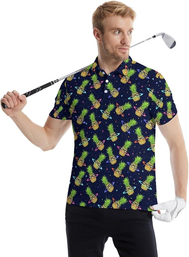 Mens Golf Shirts Golf Polo Shirts for Men Short Sleeve Polo Shirts Golf Gifts